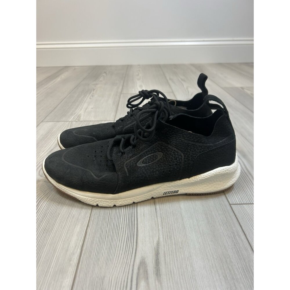 Oakley Carbon Jet Black Athletic Sneakers Mens Size 10 Leather Lace Up